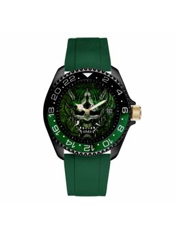 Aries Gold - Limited Edition Samuari Automatic Green GMT Round Dial Men's Watch - G 9040 SAM-GN